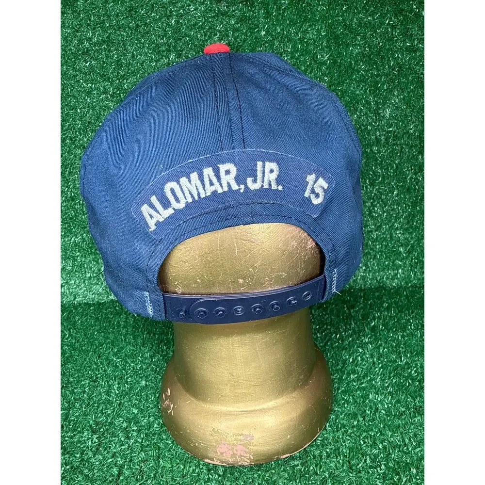 Vintage AJD Cleveland Indians Sandy Alomar Jr. MLB Snapback Baseball Hat Cap